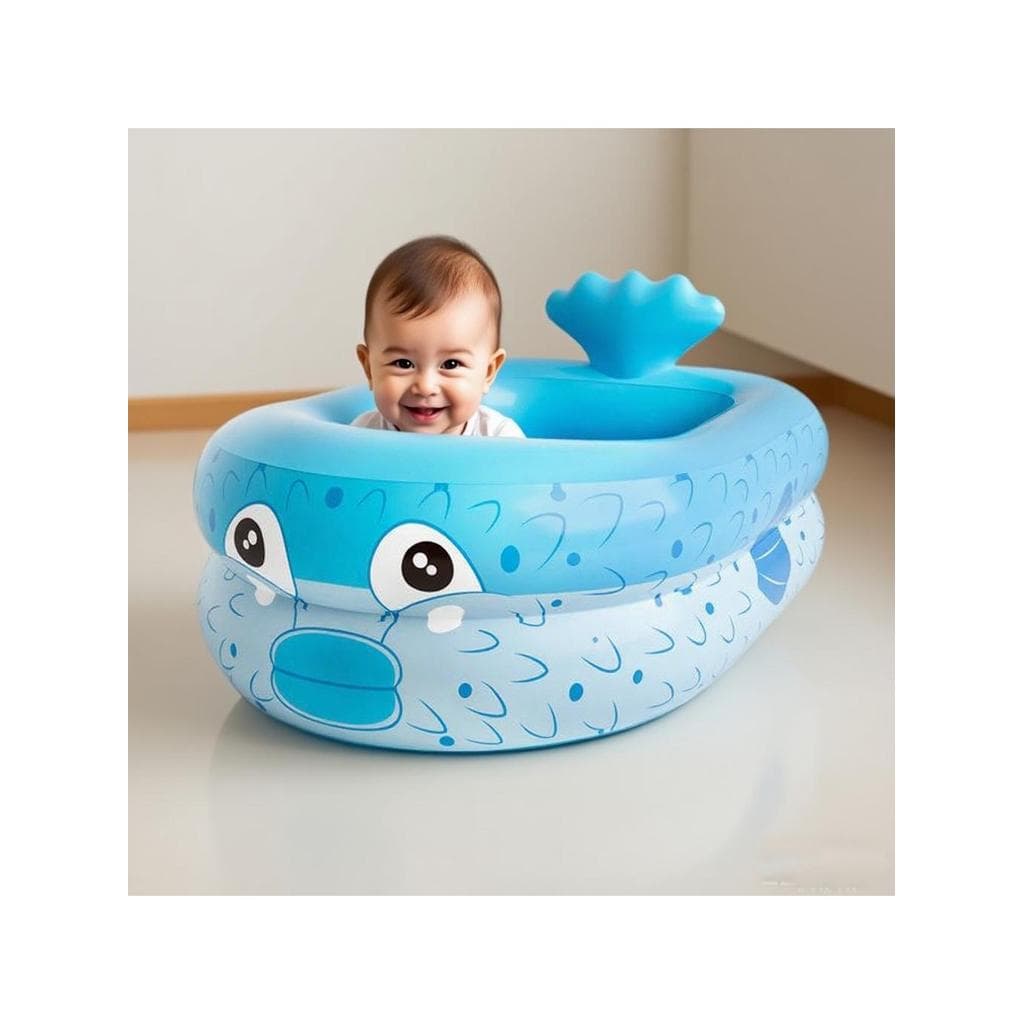 Banheira inflável em formato de baleia, desenho animado infantil, banheira para bebê, balde de natação doméstico, banhei