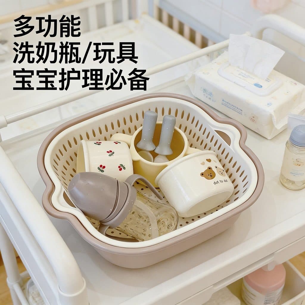 Bacia de limpeza de mamadeiras para bebês Bacia especial para lavagem de mamadeiras Novo estilo Bacia de lavagem de vege