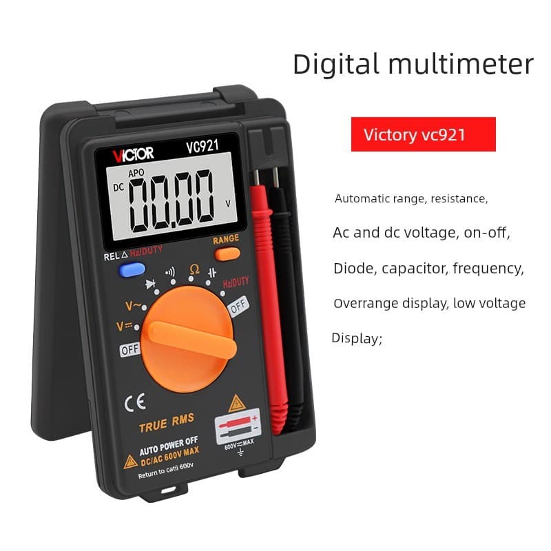Victory VC921 Multímetro Digital de Bolso Mini Multímetro de Bolso Campainha de Alta Precisão Multímetro de Bolso