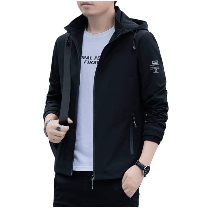 Jaqueta com capuz masculina outono inverno novo estilo jaqueta Casual primavera esportes topo jaqueta masculina forro de