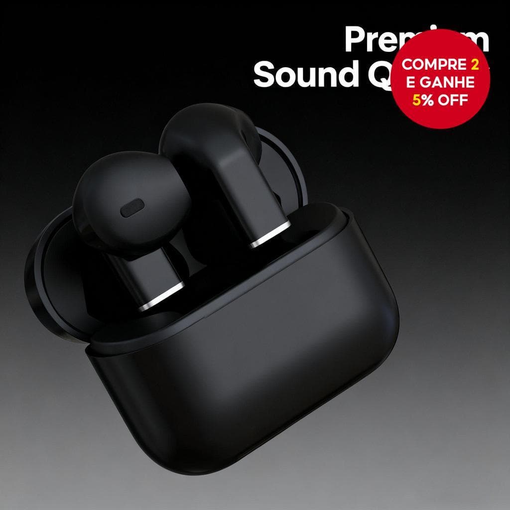 Fones De Ouvido Com Som Imersivo Mini Pro5s-Intra-Auriculares Confortáveis Sem Fio Bluetooth Cancelamento De Ruído E Prá
