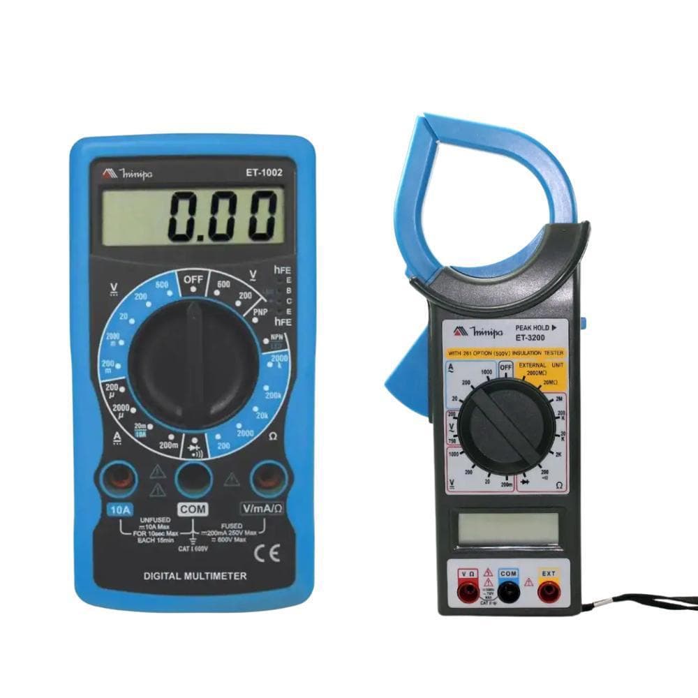 Kit Alicate Amperímetro Digital ET-3200 e Multímetro Digital ET-1002 MINIPA