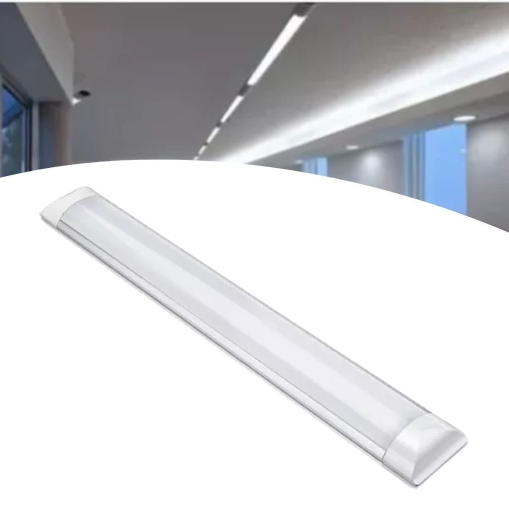 Luminária Linear LED 120cm 80w Branco-frio Slim 110v 220v Sobrepor Lâmpada de Teto Iluminação de LED