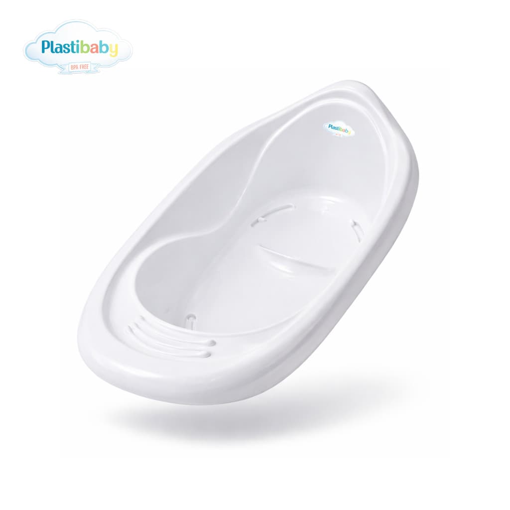 Banheira de Bebê Branca | PlastiBaby | 22 Litros | Leve, Segura e Fácil de Limpar