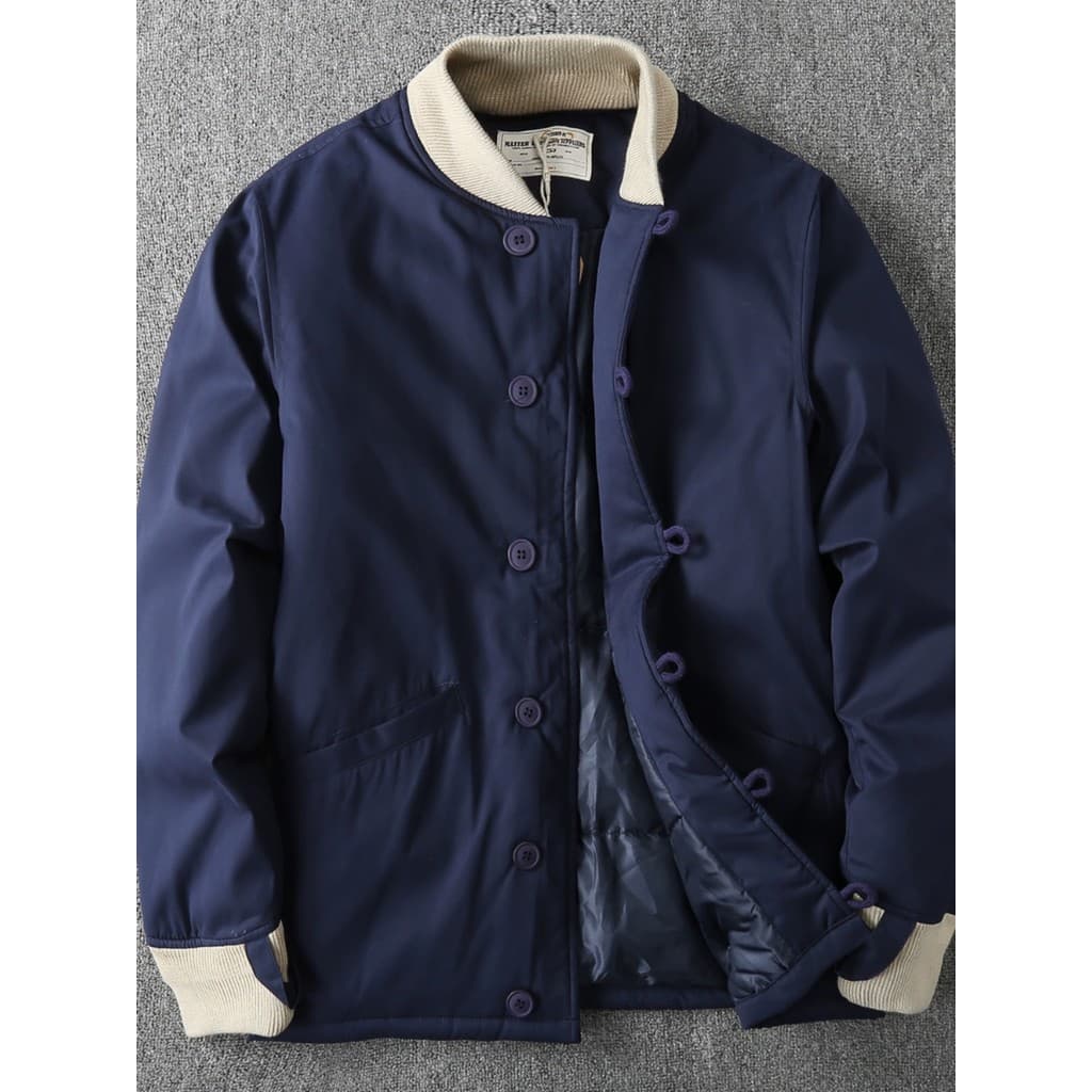 Inverno Retro uniforme de beisebol jaqueta engrossado acolchoado macacão jaqueta M43 forro acolchoado jaqueta masculina 