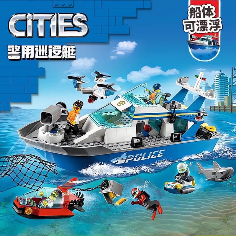 Conjunto de 360 peças de blocos de montar Lego, série de camping, modelo de RV, iate, caminhão, carro, brinquedo educati