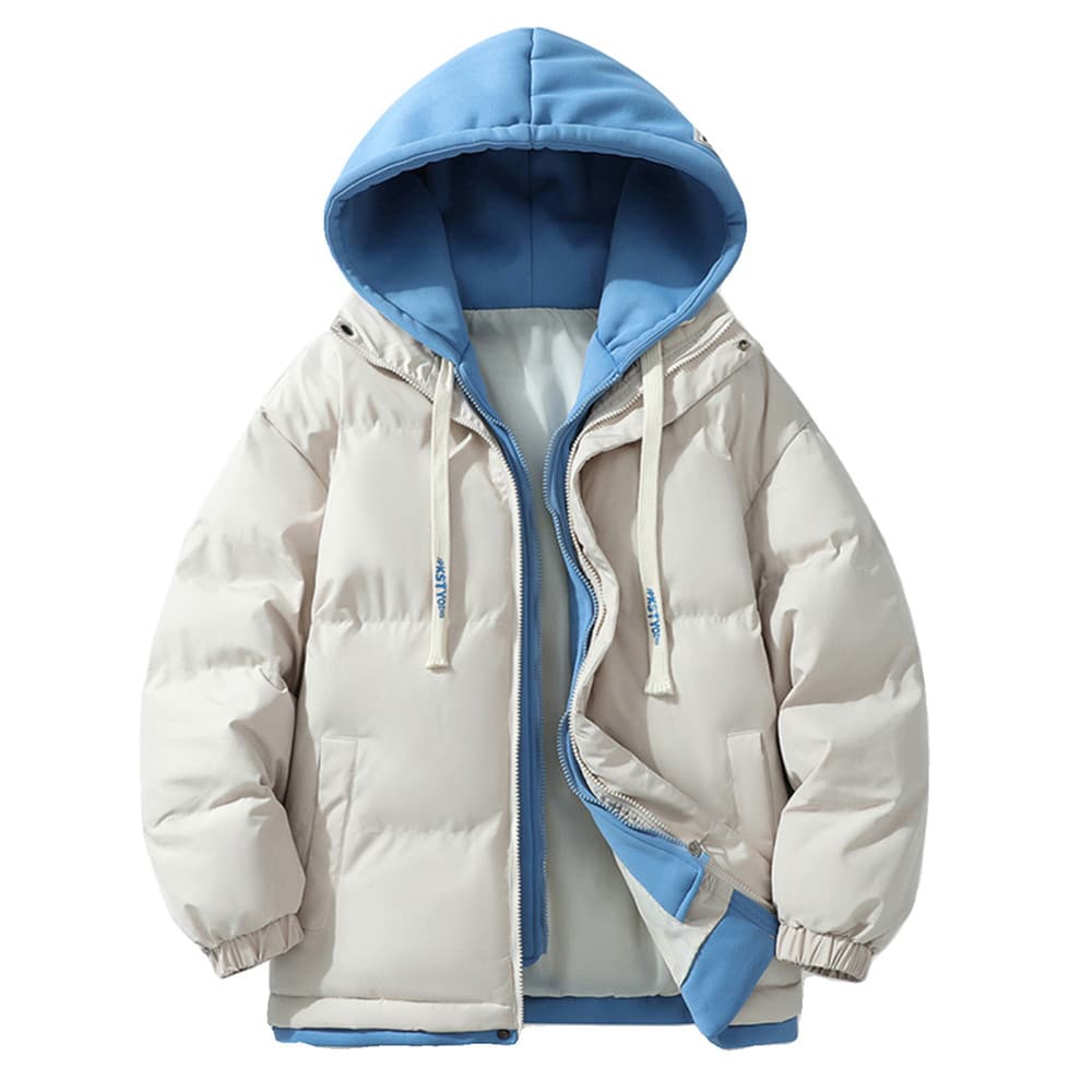 Outono inverno com capuz acolchoado jaqueta masculina Street Wear grosso para baixo acolchoado jaqueta masculina All-Mat