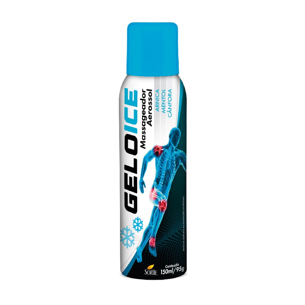 Gel Spray Massageador Muscular Gelado Arnica Mentol Canfora 150ml - Geloice