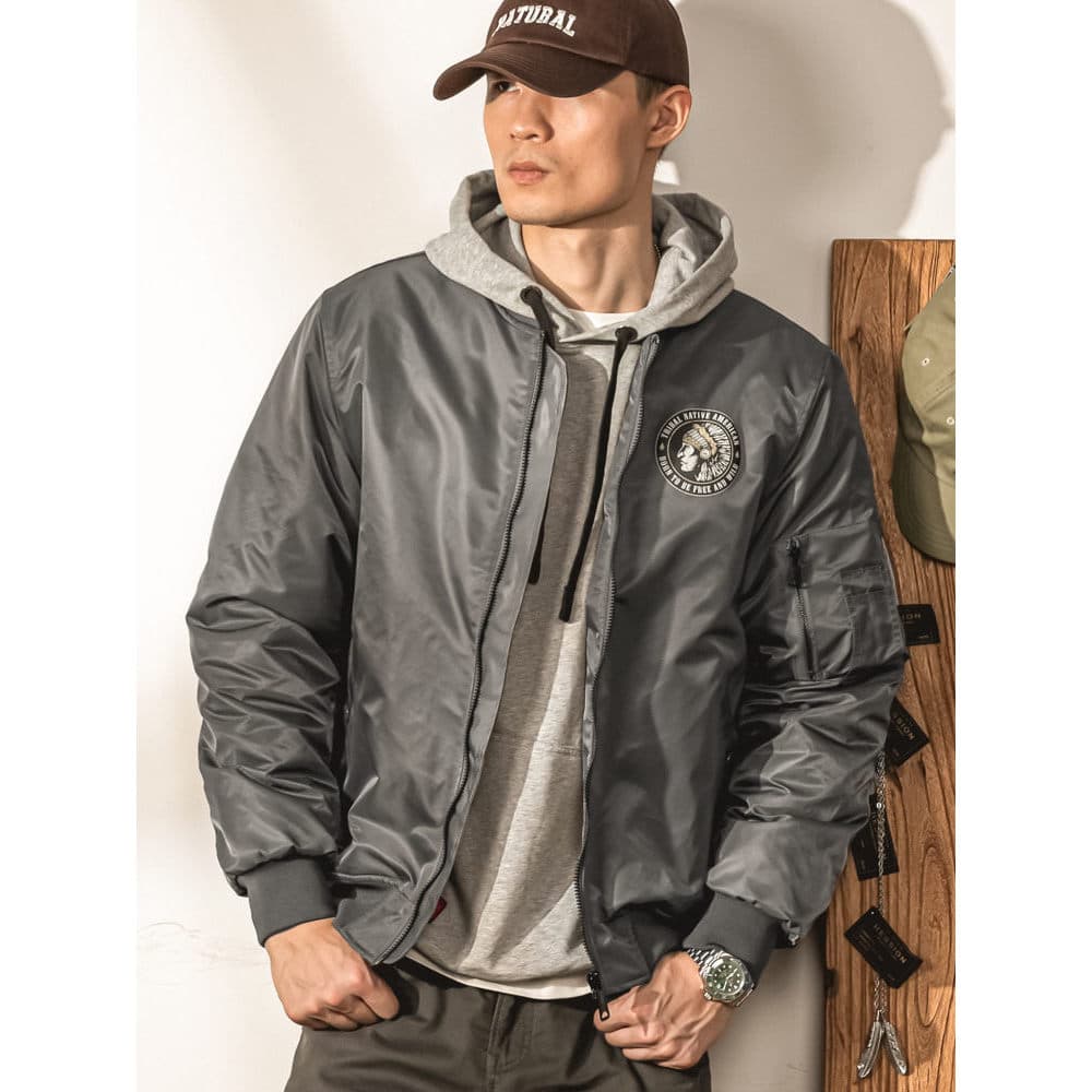 Inverno masculino MA1 bombardeiro jaqueta jaqueta masculina engrossado quente outono inverno algodão acolchoado jaqueta 