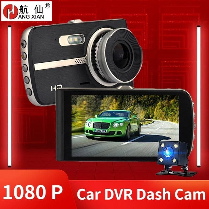 Gravador De Vídeo DVR Para Carro Câmera Dash 1080P Vista Traseira Lente Dupla 4 Full HD G Sensor Gravação De Ciclo Portá
