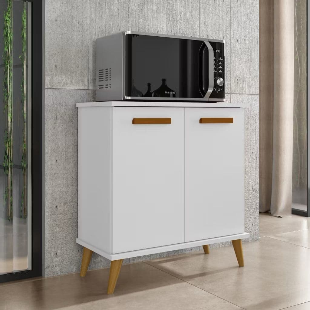 Balcão Multiuso Mavi para Cozinha com Porta e Nicho Organizador – Compacto e Moderno