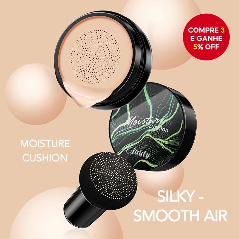  Creme BB de cuidados com a pele, corretivo duradouro, hidratante e iluminador CC cushion, vem com um pincel de