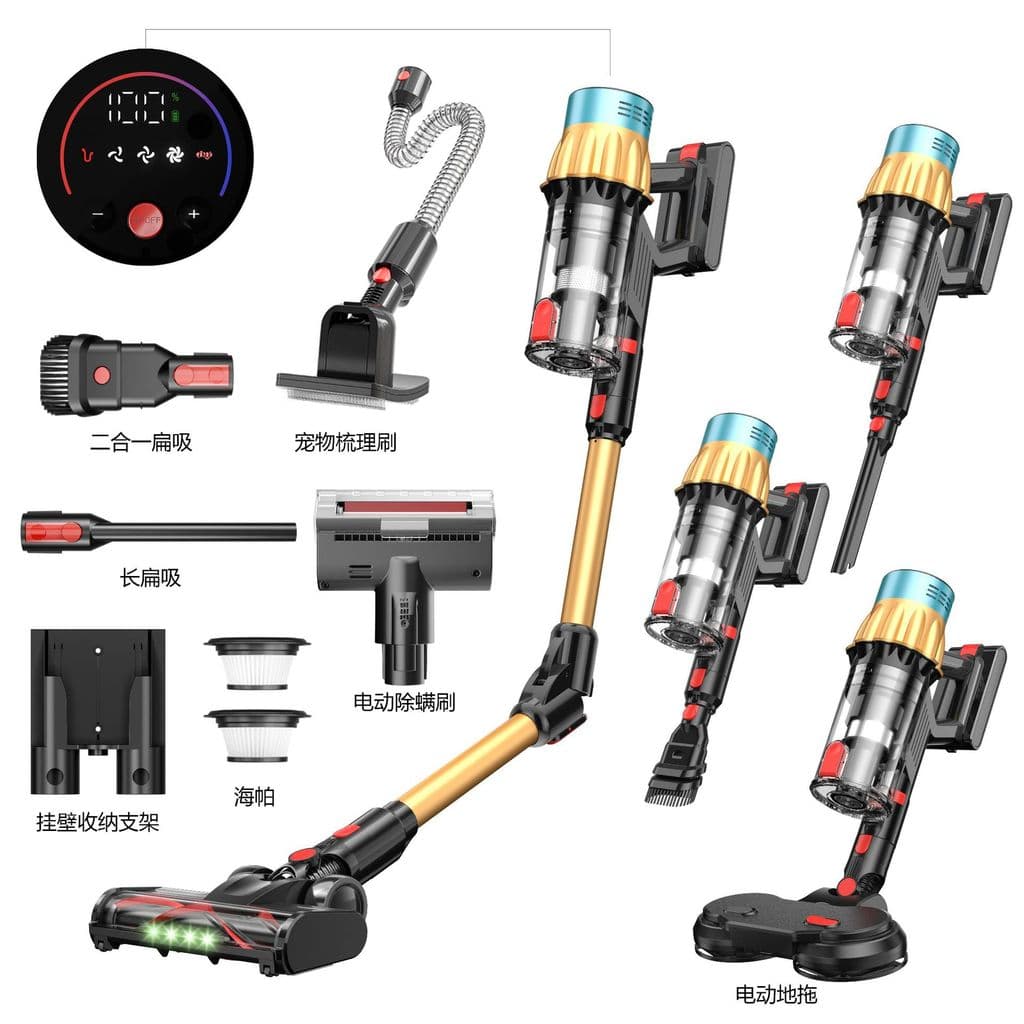 Aspirador de pó doméstico sem fio, 650W, alta potência, 40kpa, alta sucção, dobrável, portátil, conveniente, aspirador d