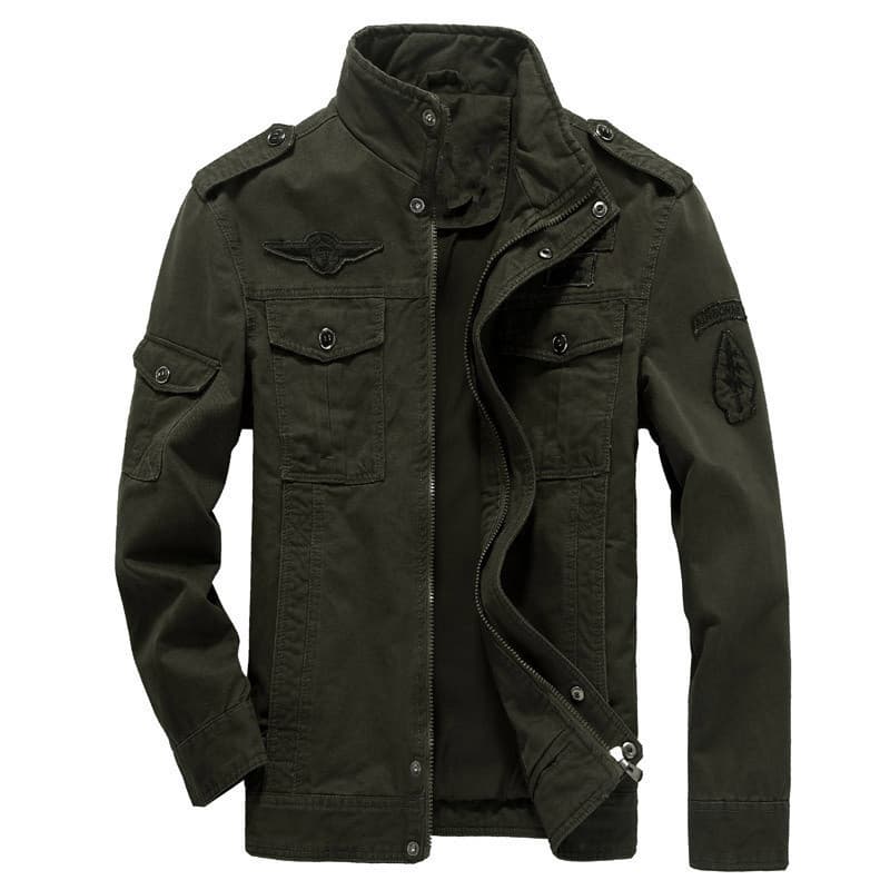 Jaqueta Masculina de Primavera e Outono, Jaqueta Casual de Algodão para Jovens, Jaqueta de Trabalho, Jaqueta de Aviador,