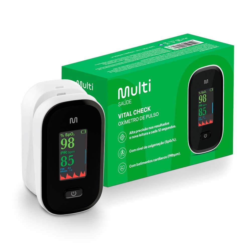 Oximetro Multilaser Dedo Para Pulsação Vital Check HC276