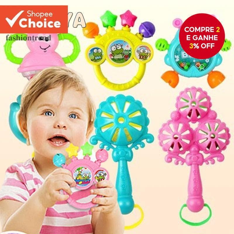 MORIYA Baby 7 Pçs Chocalhos Mordedor De Chocalho Para Bebê Recém-Nascido