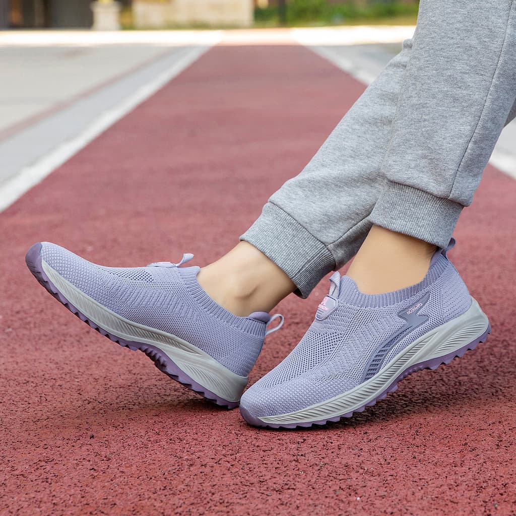 Sapatos antiderrapantes para mãe, um pedal, meia-idade, idosos, confortáveis, não cansados, calçados esportivos respiráv