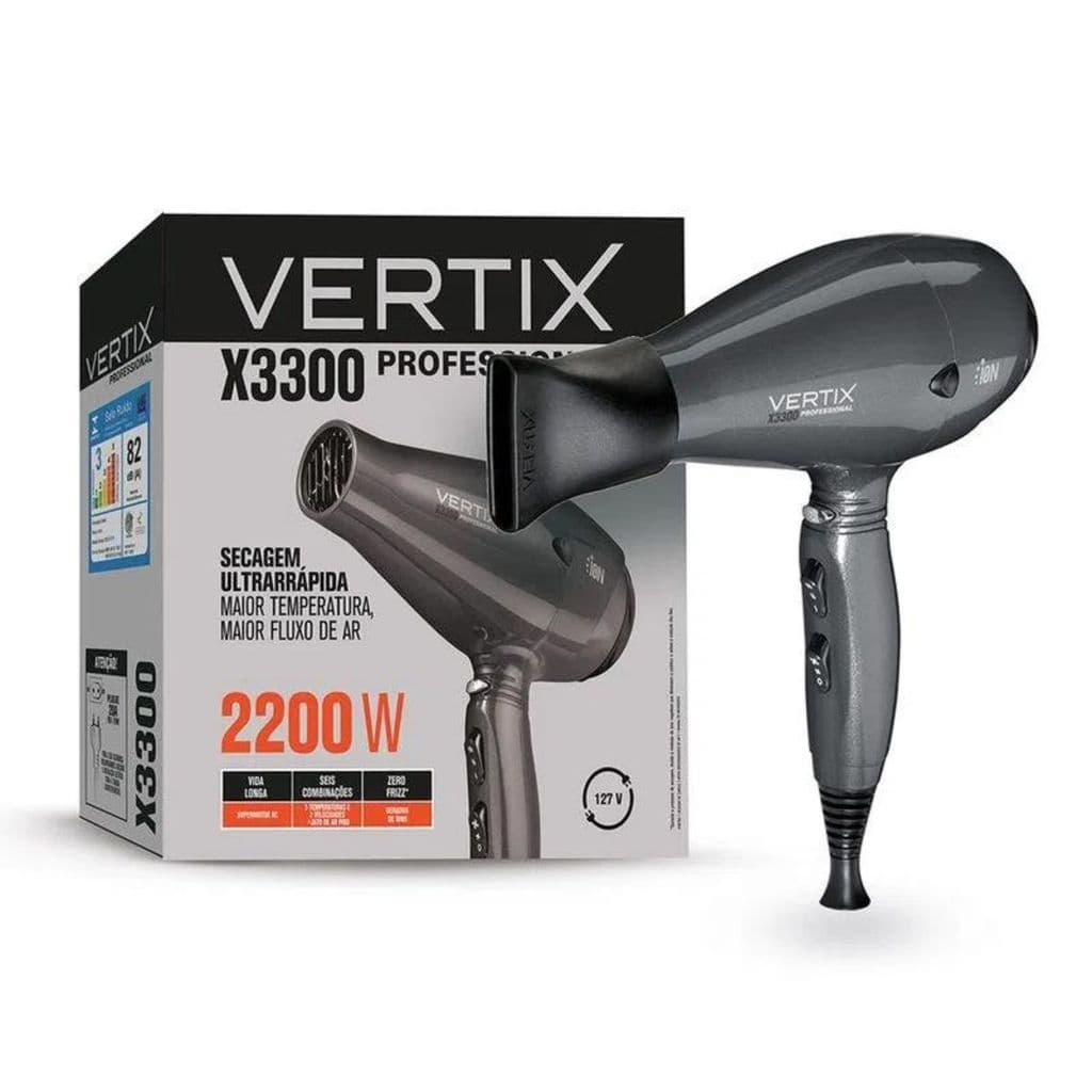 Secador de cabelo profissional Vertix x3300 íon 2200w 127v 5003