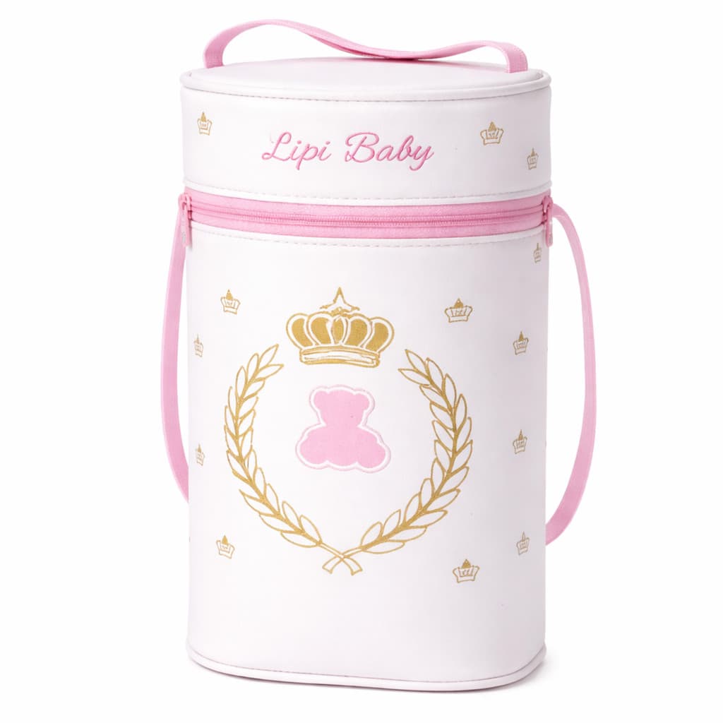 Porta Mamadeira Térmico Lipi Baby Rosa Ursa | Duplo, Isotérmico