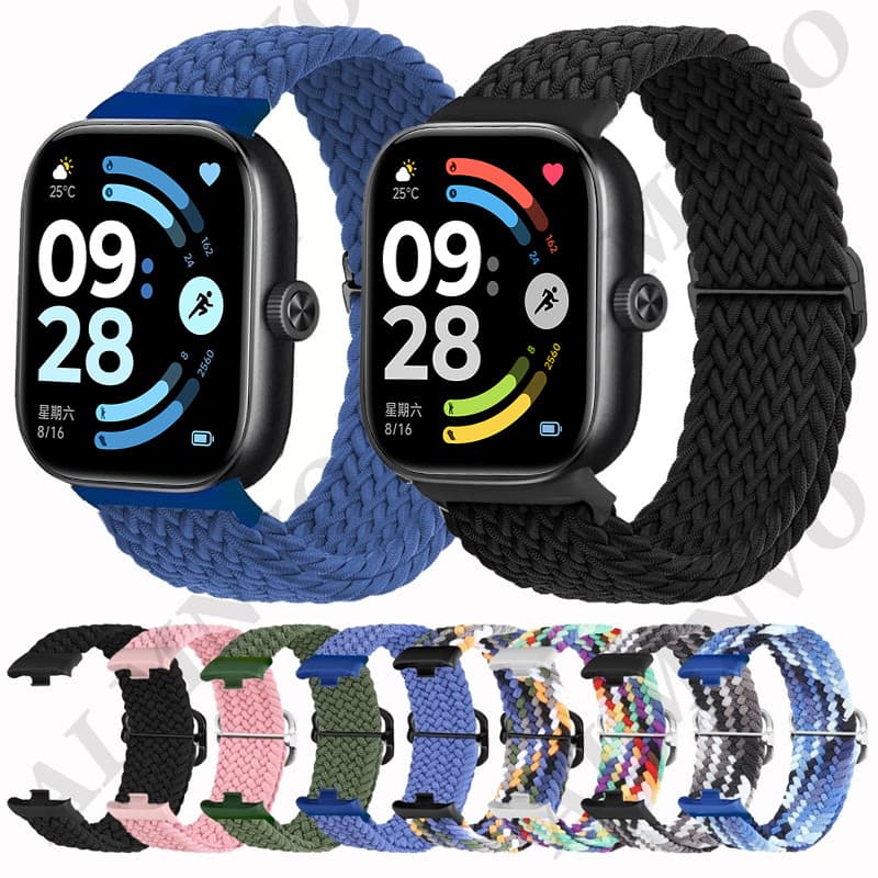 Pulseira De Nylon Para Smartwatch Redmi Watch 6 Active/Lite/6 5 4 / Xiaomi Band 10 9 Pro 8 Pro