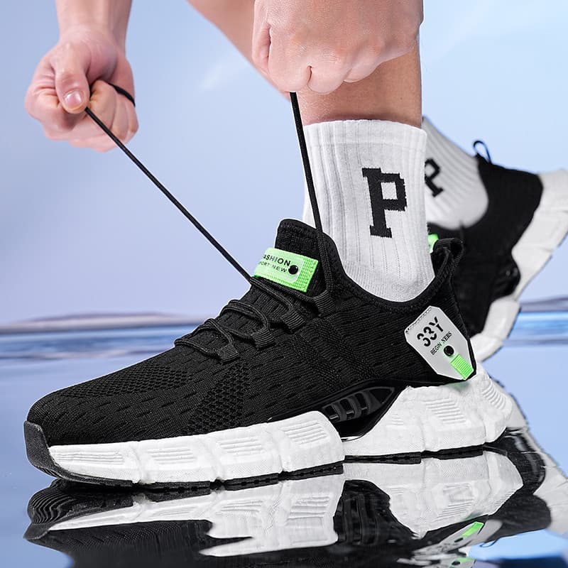 Novos Tênis Masculinos, Moda Jovem, Esportivos, Leves, Branco e Preto, Estilo para Casais e Corrida