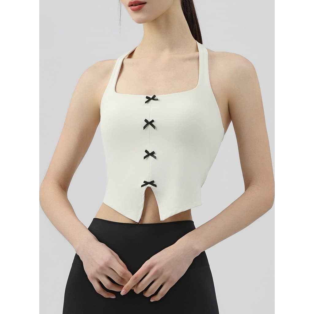 Roupas de yoga Halter camisola yoga colete feminino primavera verão roupas de Fitness esportes fino-ajuste sem mangas cu