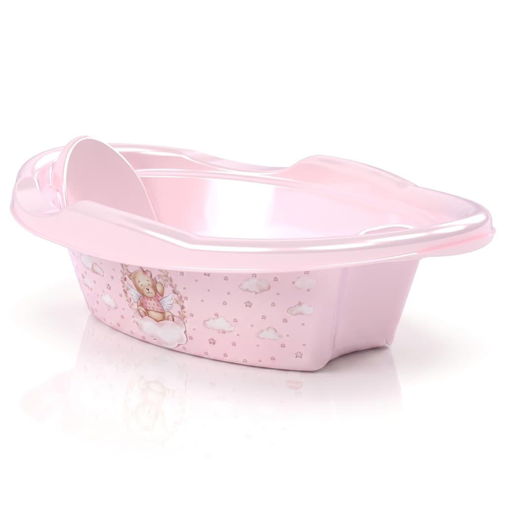 Banheira Ergonômica Infantil Bebê Menina Banho 21L Com Válvula Escoamento - Plasútil