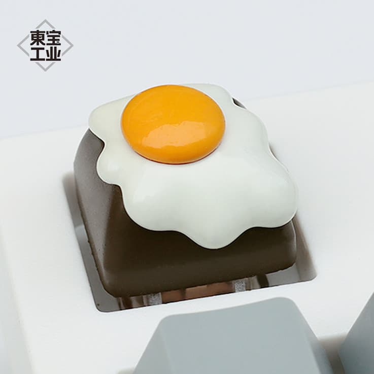 Bonito ovo escalfado Design Original artesanal teclado mecânico único tridimensional keycap personalizado teclado único 