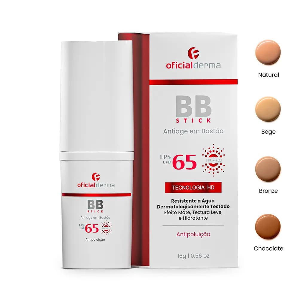 Protetor Bloqueador Solar BBStick FPS65 Natural OficialFarma