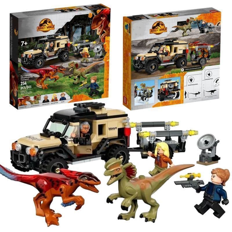 Conjunto de blocos de montar da série Dinossauro, compatível com blocos Lego 76951 DCRV