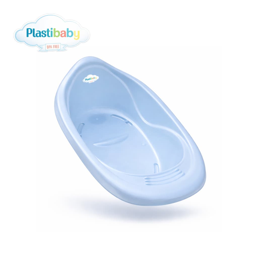 Banheira de Bebê Azul | PlastiBaby | 22 Litros | Leve, Segura e Fácil de Limpar