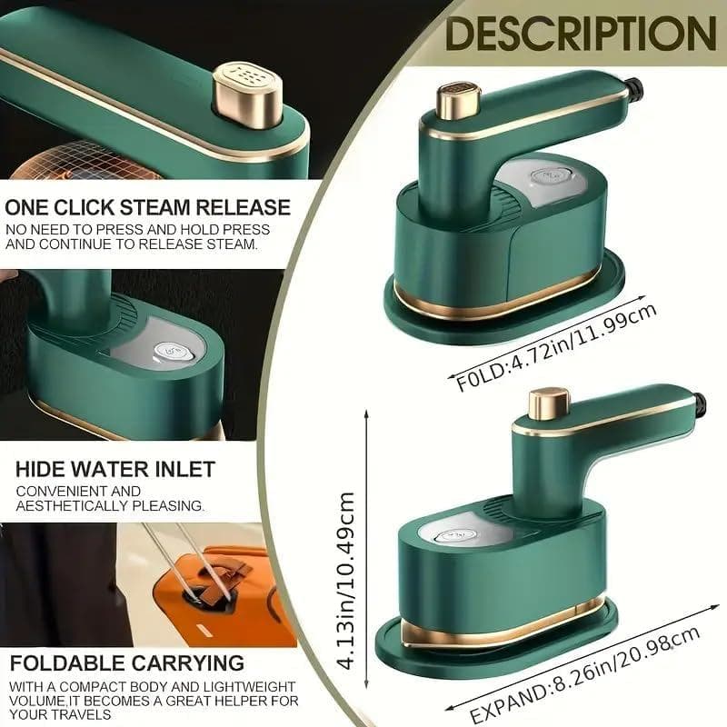 Ferro De Viagem Para Roupas , Vaporizador De Portátil Remoção De Rugas , Ferros Pequenos A Vapor mini Dobrável Dormitóri