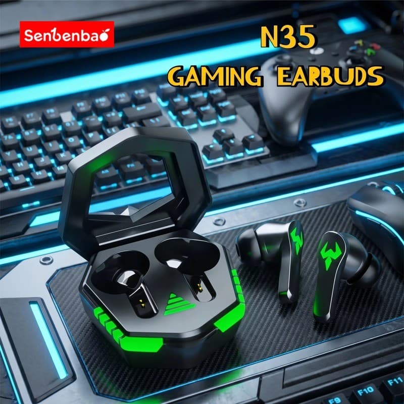 Senbenbao N35 Fones De Ouvido Bluetooth 6.0 TWS Fone Para Jogos Som Estéreo Com Microfone Sem Fio Originais De Alta Qual
