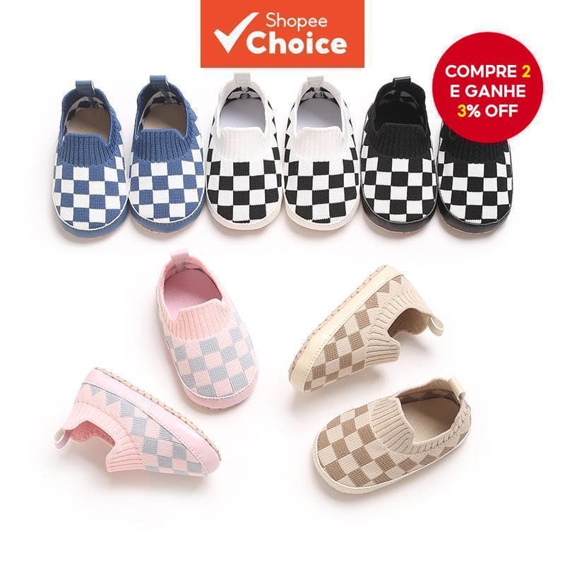 Sapatos De Bebê 0-1 Anos Malha De Algodão Respirável Macia E Confortável Infantis Para Crianças Pequenas
