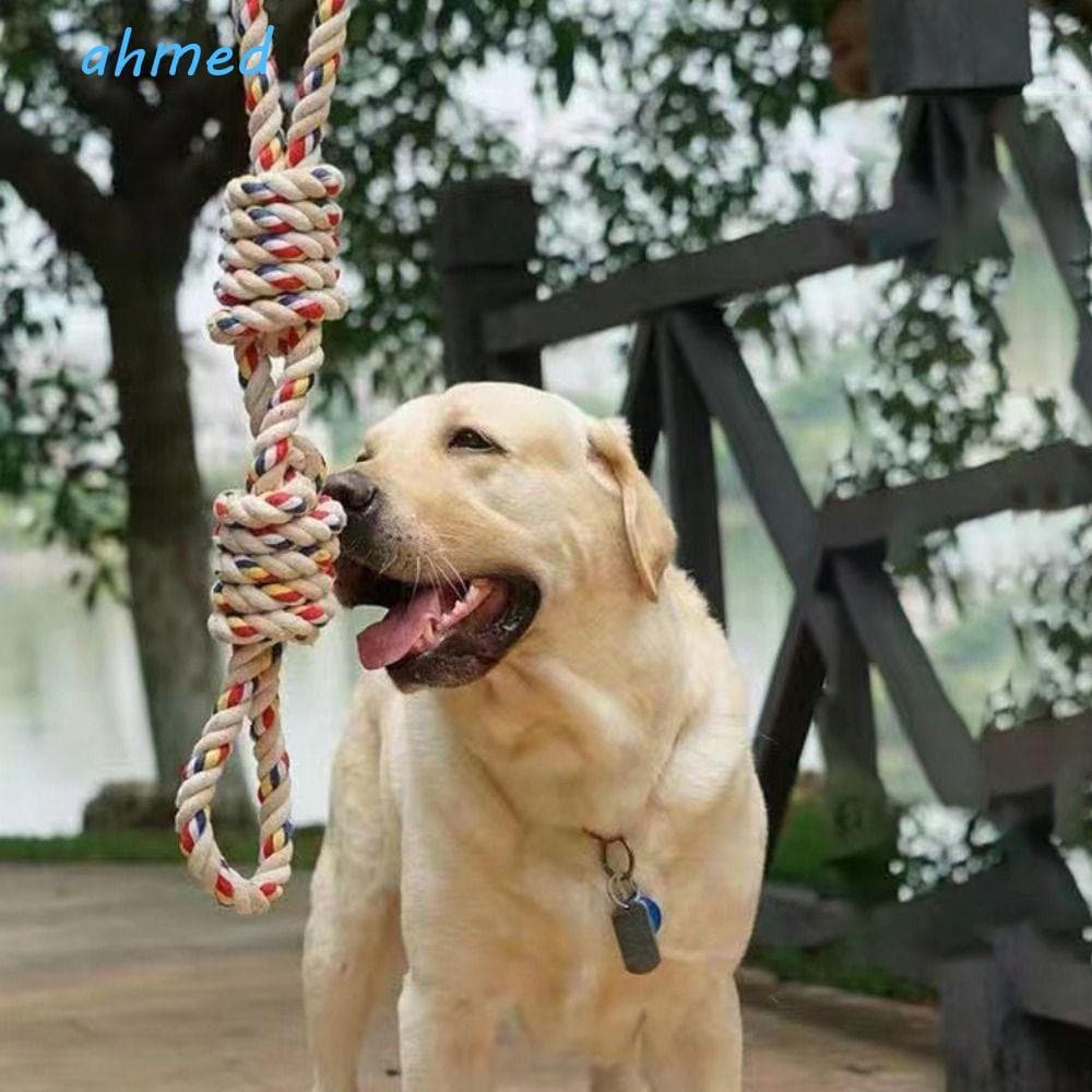Brinquedo De Nó De Corda De Cachorro AHMED , Brinquedos Interativos Coloridos Para Mordida , Algodão Cães , Resistente À
