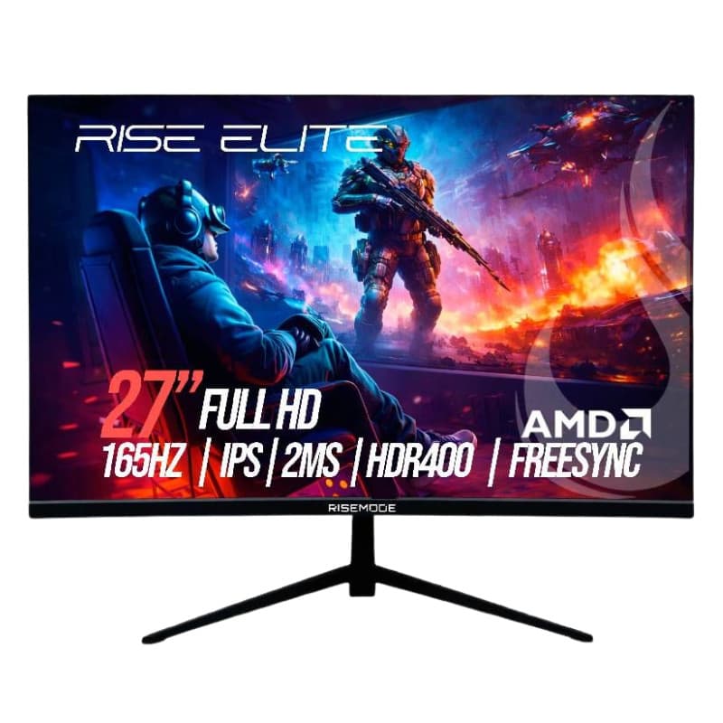 Monitor Gamer Rise Mode Elite 27" FHD 165hz IPS DP/HDMI sRGB 99% Preto - RM-MOG-27F165FH-B