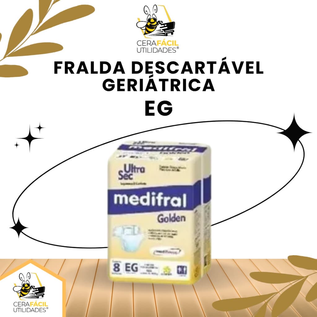 8un Fralda Geriátrica Descártavel EG - Medifral Golden