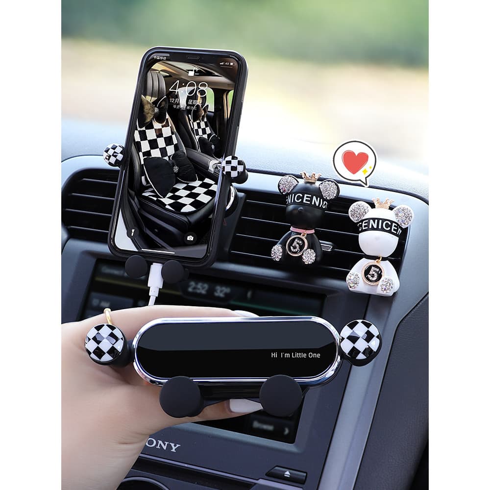 Suporte do telefone móvel do carro 2021 novo estilo saída de ar decoração navegação suporte do carro quadro suporte fixo