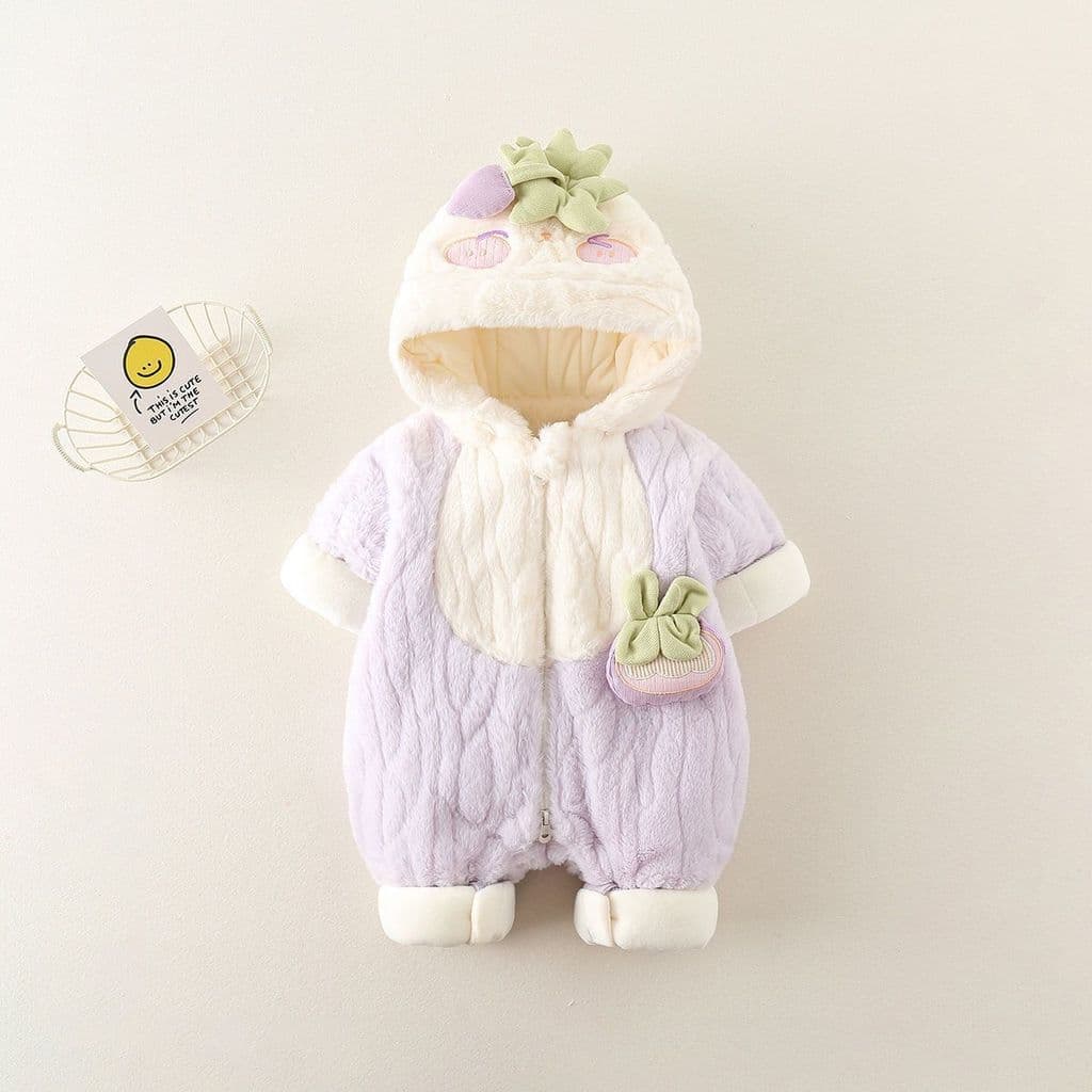 Bebê roupas de bebê roupas de inverno bebê menina macacão cem dias princesa Super bonito doce engrossado algodão pele qu