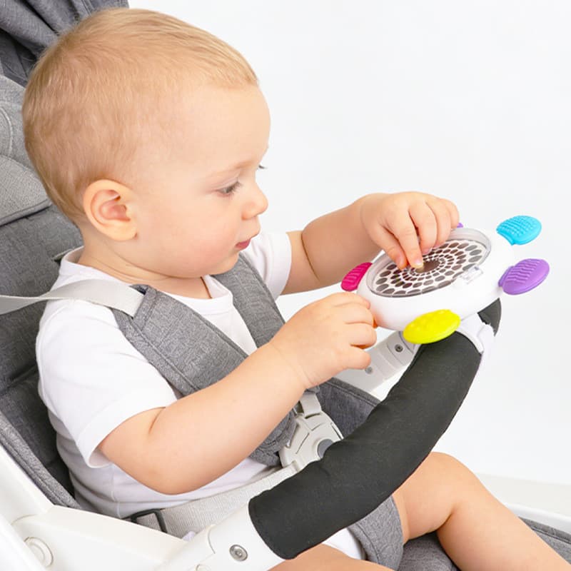 Alça de carrinho de bebê brinquedos educativos Zhuanzhuanle crianças carrinho brinquedos bebê Fidget Spinner pode morder