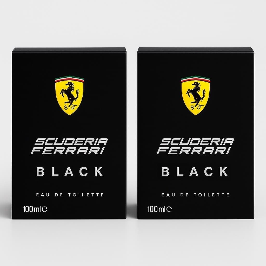 Kit De 1 Até 2 Perfumes Masculinos Ferrari Black 100ml | Importado com Alta Fixação e Longa Duração