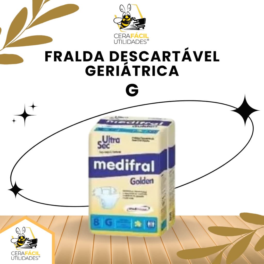 8un Fralda Geriátrica Descártavel G - Medifral Golden