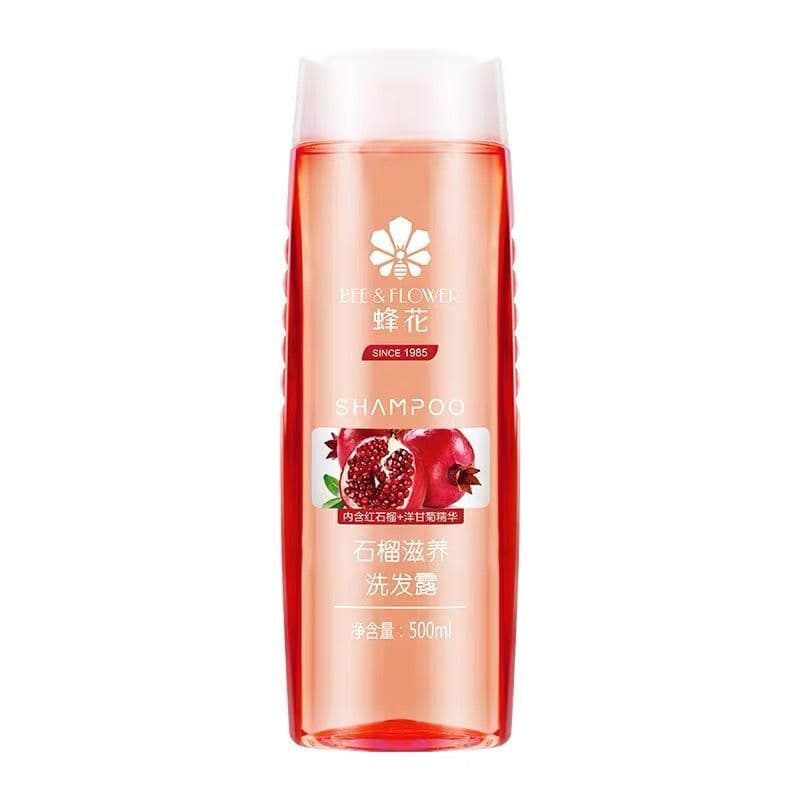 Frete grátis Bee Pomegranate Shampoo Nutritivo 500ml Nutritivo Homens Mulheres Shampoo Hidratante Macio Não Irritante