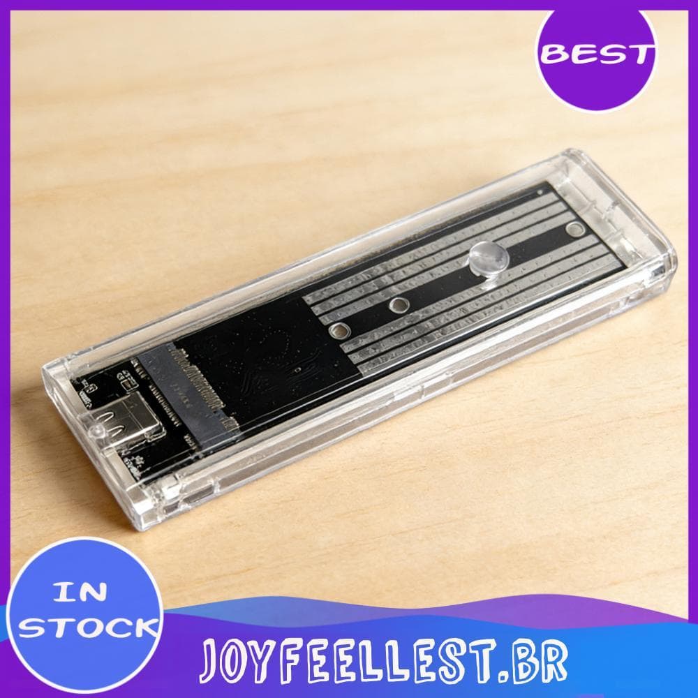 M . 2 NGFF SATA Tipo C 3.1 Transparente Externo SSD Caso 10Gbps Gabinete Adaptador Para 2230/2242/2260/2280