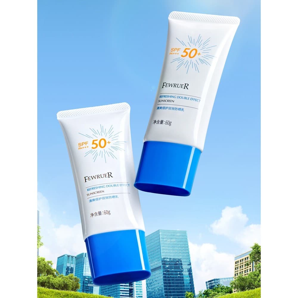 POUCOS Protetor Solar FPS50+PA+++Verão Protetor Solar Ao Ar Livre Preto Refrescante Hidratante Dupla Proteção Dupla Efei