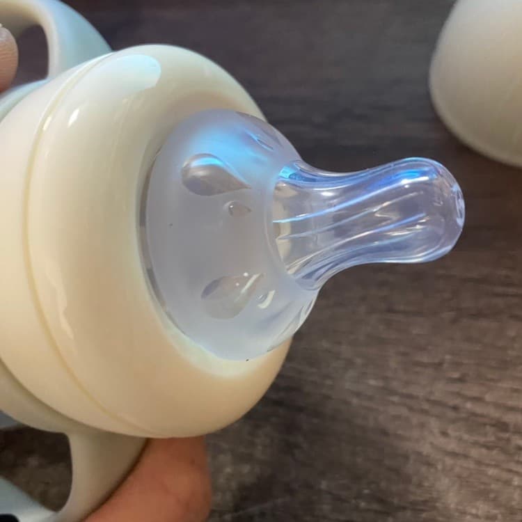 Xiaoxizai chupeta de grande diâmetro 5cm chupeta de leite materno grande bebê buraco cruzado chupeta Design de camada ún