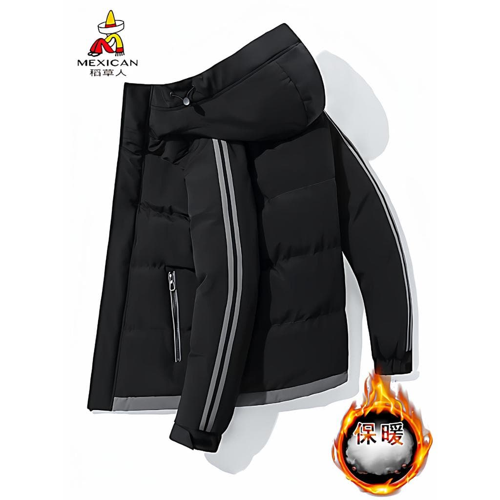 Espantalho inverno acolchoado jaqueta masculina 2025 novo Casual com capuz acolchoado jaqueta masculina engrossado quent