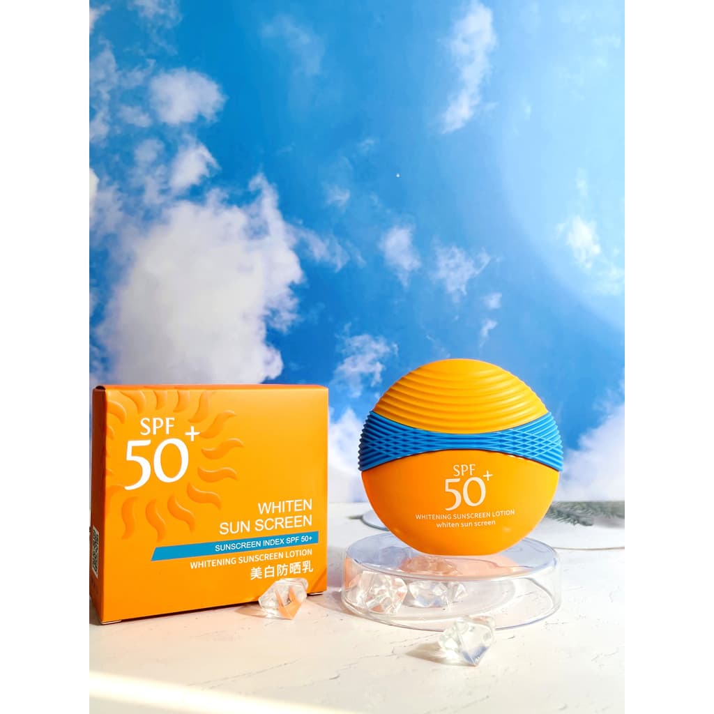 Jiaobeishi Creme Protetor Solar FPS50 + Protetor Solar Clareador Facial Anti-Ultravioleta Iluminação Anti-Envelhecimento