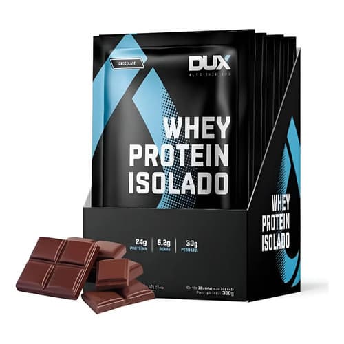 Whey Protein Isolado 10 Sachês 30g Chocolate Dux Nutrition