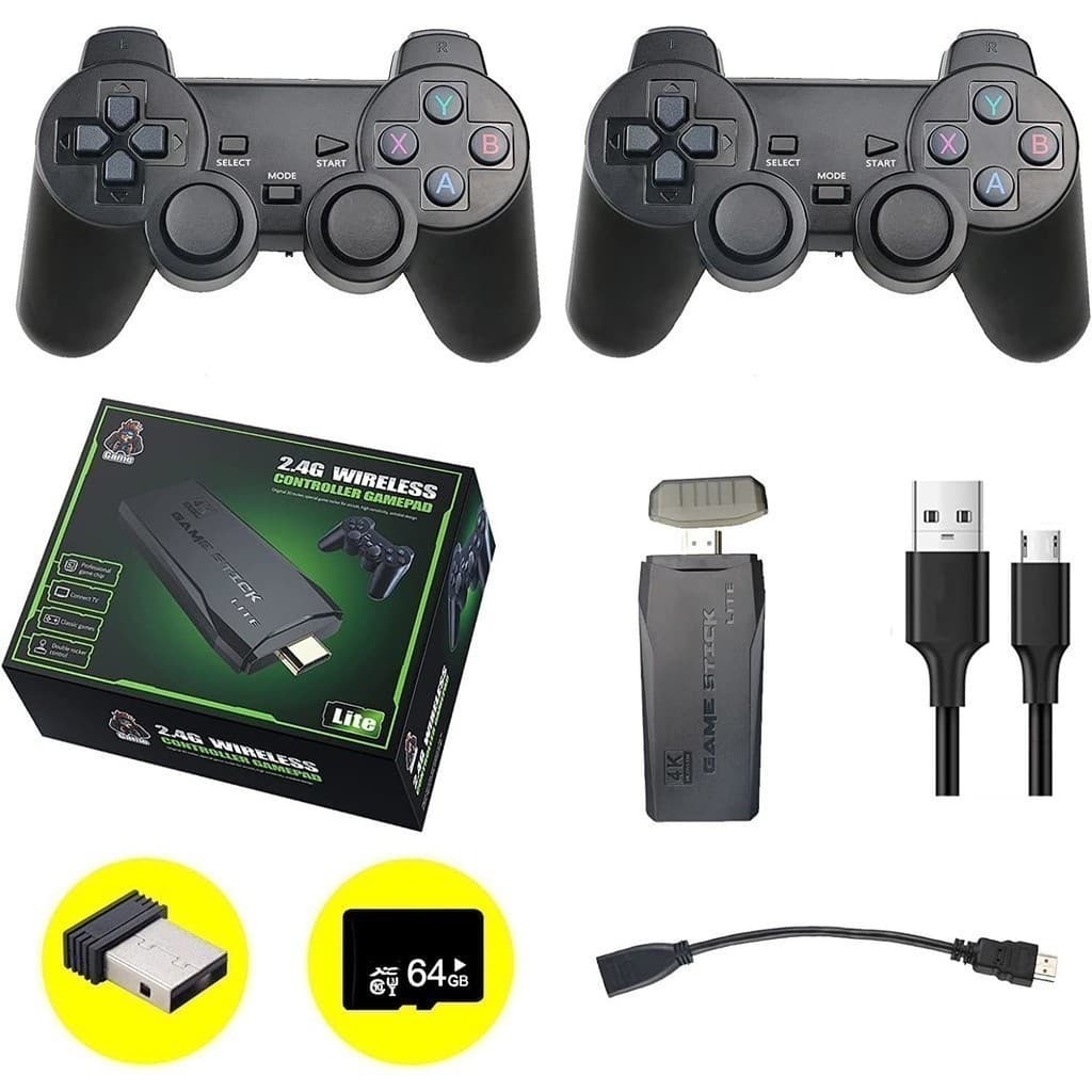 Videogame Stick 10mil 2 Controles Sem Fio Console  Portatil Jogos Retro Antigo jimmy
